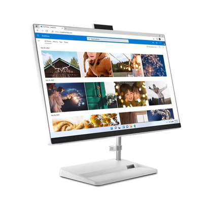 Lenovo IdeaCentre AIO 3 24 I AP7 All-in-One (2022) Desktop – 12th Gen / Intel Core i5-12450H / 23.8inch FHD / 512GB SSD / 8GB RAM / 2GB NVIDIA GeForce MX 550 Graphics / Windows 11 Home / English & Arabic Keyboard / White / Middle East Version